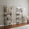 Skye Decor, K101, Bücherregale, Gold, Glas, 80 x 165 x 30 Produktbild-Vorschau 2