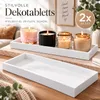 2x Dekotablett Länglich Kerzenteller Holz: Deko Tablett Produktbild-Vorschau 1