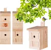 BigDean 5X Nistkasten für Meisen & Kleinvögel - Vogelhaus Produktbild-Vorschau 1