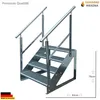 Gitterrost Stahl Freistehende Treppe 4 Stufen Verzinkt + Produktbild-Vorschau 1
