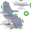 A medical or cosmetic chair with dimensions indicated by text overlays. Produktbild-Vorschau