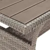 vidaXL Gartentisch Grau 120x70x66 cm Poly Rattan Produktbild-Vorschau 3