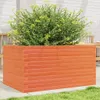 vidaXL Pflanzkübel Wachsbraun 90x60x46 cm Massivholz Kiefer Produktbild-Vorschau 2