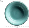 A top-down view of a single turquoise bowl with a textured rim, with a size indicator at the bottom. Produktbild-Vorschau