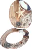A toilet seat and lid with a nautical theme, featuring wood grain, ropes, a starfish, a lifebuoy, and a compass. Náhled obrázku produktu