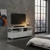 Mobile TV Relaxdays, 2 ripiani e 2 cassetti, mobile TV fino Anteprima dell’immagine prodotto 2