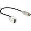 DELOCK Keystone USB A Buchse 250° mit Kabel Produktbild-Vorschau 1