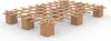 A wooden lattice structure supported by square pillars, presented on a white background. Produktbild-Vorschau