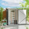 Outsunny Gerätehaus aus Stahl, 0,92 m² Geräteschuppen mit Produktbild-Vorschau 2