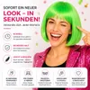 Bob Perücke Wig (Grün) – Kurzhaarperücke Pagenkopf Retro Produktbild-Vorschau 5