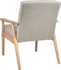 BELIANI Sessel Grau u. Hellbraun aus Stoff mit Holz Produktbild-Vorschau 6