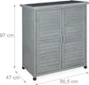 relaxdays Grauer Gartenschrank 3 Fächer Produktbild-Vorschau 4