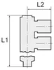 Riegler L-Mehrfachverteiler 2-fach »click-clock«, drehbar, Produktbild-Vorschau 2