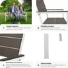 Zahradní lavice Line 2místná s hliníkovým rámem 128x59x88cm Náhled obrázku produktu 5