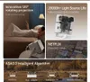 Collage of marketing images for a projector, showing its features and use cases. Produktbild-Vorschau