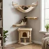 Relaxdays Kratzbaum, mit Höhle, 2 Sisalstämme & Produktbild-Vorschau 5