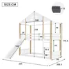 A diagram of a bunk bed with dimensions and labels. Produktbild-Vorschau