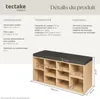Meuble à chaussures Banc de rangement avec coussin d'assise Voir les images du produit 6