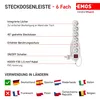 Viacnásobná zásuvka 6-cestná, 5 m detská ochrana, s Náhľad obrázku produktu 3