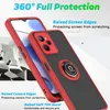 A phone case with a ring holder is shown with text highlighting its protective features. Produktbild-Vorschau