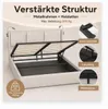 Letto imbottito INONEFT 160x200 cm con LED e USB, letto a Anteprima dell’immagine prodotto 10