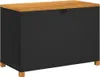 vidaXL Gartentruhe Schwarz 110x55x63 cm Poly Rattan Produktbild-Vorschau 1