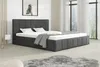 Polsterbett Doppelbett DETROIT 180x200cm Stoff Freya Grafit Produktbild-Vorschau 1