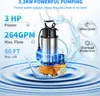 Pompa zatapialna SucceBuy, 2200W 60000L/H, kabel 10m, Podgląd zdjęcia produktu 3