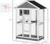 Cage à oiseaux PawHut en bois, volière pour perruches avec Voir les images du produit 3