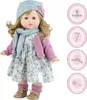 Puppe Hannah mit Hinweisen zum Hersteller, 7-teiliger Bekleidung, Kreatives Spielen und Schlafaugen Voir les images du produit