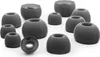 A collection of black silicone earbud tips arranged on a white background. Anteprima dell’immagine prodotto