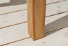 Close-up of a wooden table leg on a wooden deck. Produktbild-Vorschau
