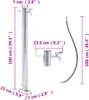 vidaXL Colonne d'eau pour le jardin 100 cm Acier inoxydable Voir les images du produit 9