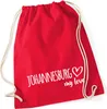 Huuraa Turnbeutel Johannesburg my love 12 Liter Classic Red Produktbild-Vorschau 1