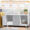 COSTWAY 2w1 stolik boczny i szafka dla kota z drapakiem, Podgląd zdjęcia produktu 3