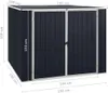 vidaXL Gerätehaus Anthrazit 195x198x159 cm Verzinkter Stahl Produktbild-Vorschau 15