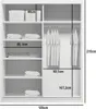 Geräumiger Kleiderschrank mit Spiegel 125/215 ENRIQUE – Produktbild-Vorschau 3