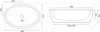 Technical drawings of a sink with dimensions. Náhled obrázku produktu