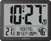 A digital clock displaying time, date, temperature, and humidity. Produktbild-Vorschau