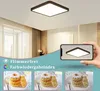 ZMH LED Plafonnier Noir Plat Plafonnier 18W 23CM Angulaire Voir les images du produit 6