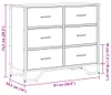 vidaXL Komoda kouřový dub 91x35,5x74,5 cm materiál na bázi Náhled obrázku produktu 8