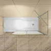 AICA 120cmx140cm Rechtsmontage Badewannenaufsatz 6mm NANO Produktbild-Vorschau 2