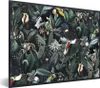 MuchoWow® Gerahmtes Poster Blumen - Tukan - Blätter 80x60 Produktbild-Vorschau 1