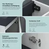 doporro Mobile Bagno Sospeso con Lavabo Set di Mobili da Anteprima dell’immagine prodotto 6