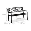Banc de jardin Relaxdays, motif Fleur de Lis, 2 places, Voir les images du produit 4