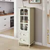 Buffetkast, glazen deuren, dubbele lade, houten dressoir, Productafbeelding-voorbeeld 2