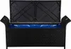 vidaXL Truhenbank mit Polster 138 cm Poly Rattan Schwarz Produktbild-Vorschau 3