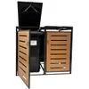 abc HOME Mülltonnenbox 2er Set 240L Metall Anthrazit Produktbild-Vorschau 4