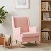 vidaXL Schaukelstuhl Rosa 62 x 80 x 85 cm Bouclé Produktbild-Vorschau 2