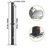 Diagrams and measurements of a black outdoor shower. Náhľad obrázku produktu